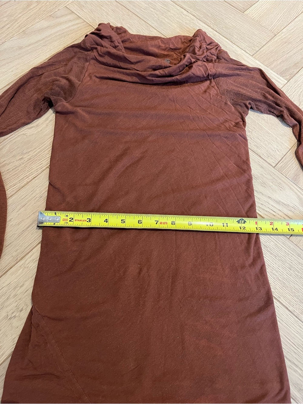 Rick Owen’s Lillies Brown Cowl Neck Long Sleeve top - Picture 4 of 13